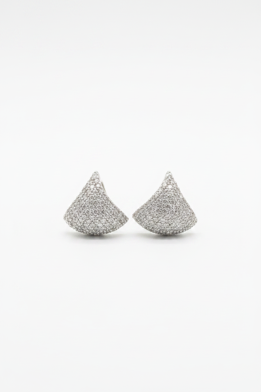 Bian Diamante Earrings Silver