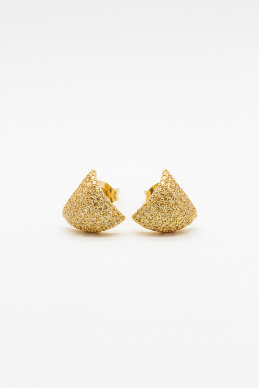 Bian Diamante Earrings Gold
