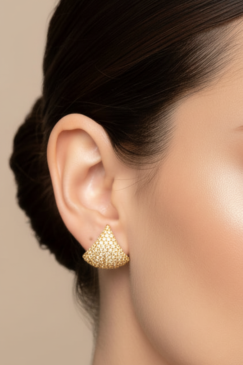Bian Diamante Earrings Gold