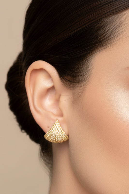 Bian Diamante Earrings Gold