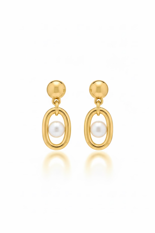 Pearyln Metal Earrings Gold