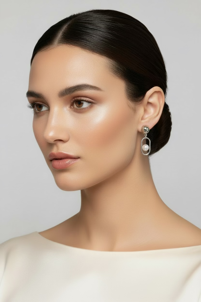 Pearyln Metal Earrings Silver