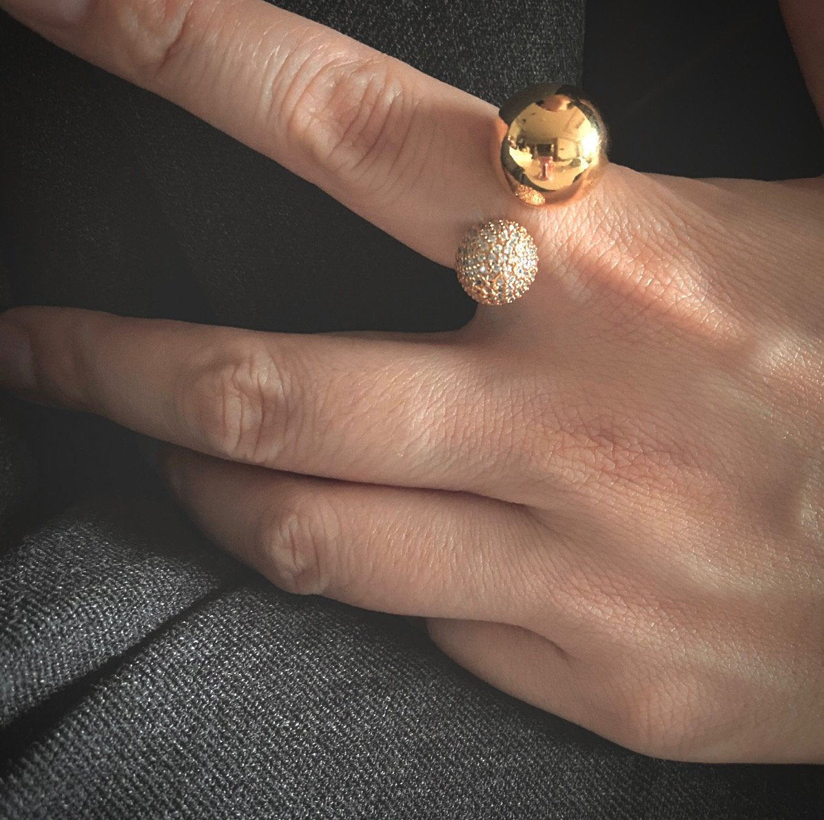 Hudson x Diamante Ring In Gold