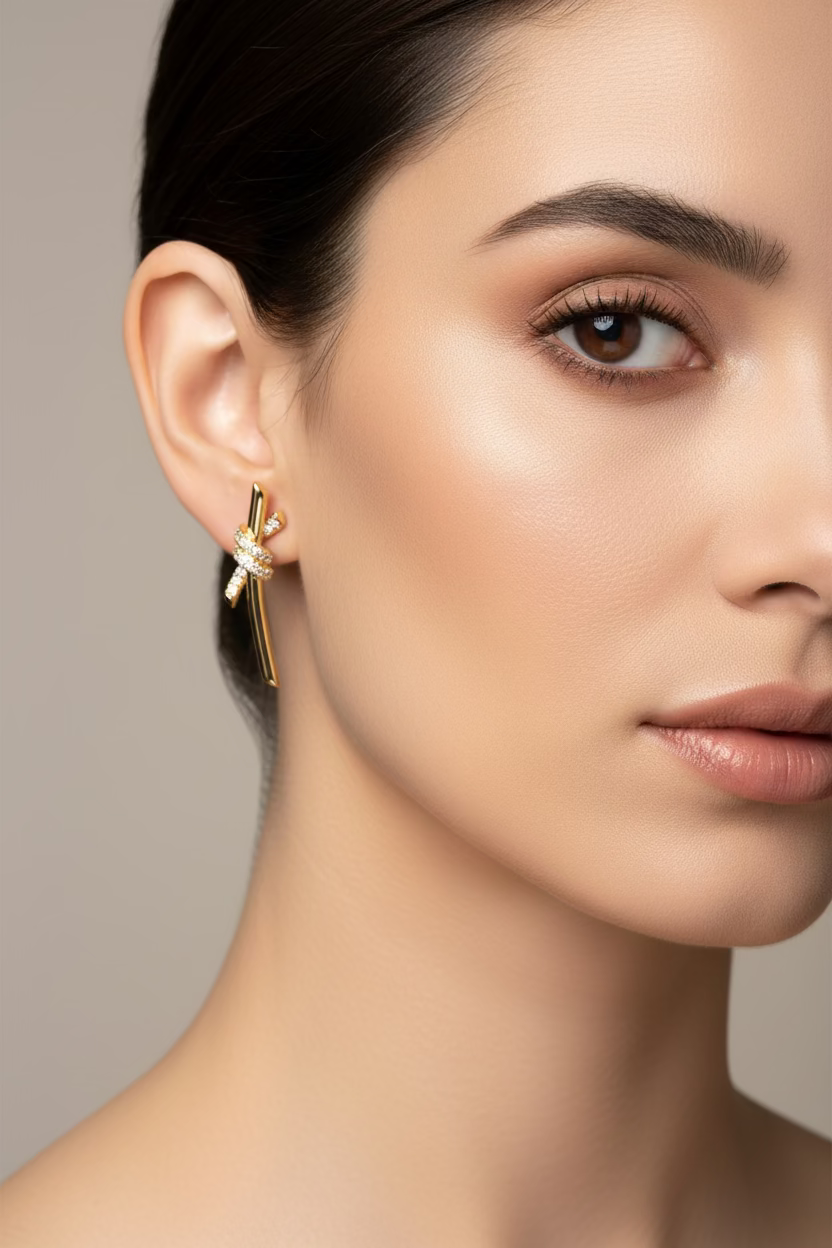 Santos earrings in silver