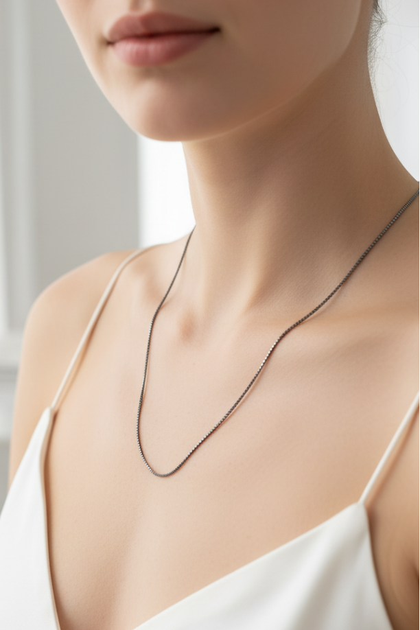 Venetian Chain Oxidised 1.5mm