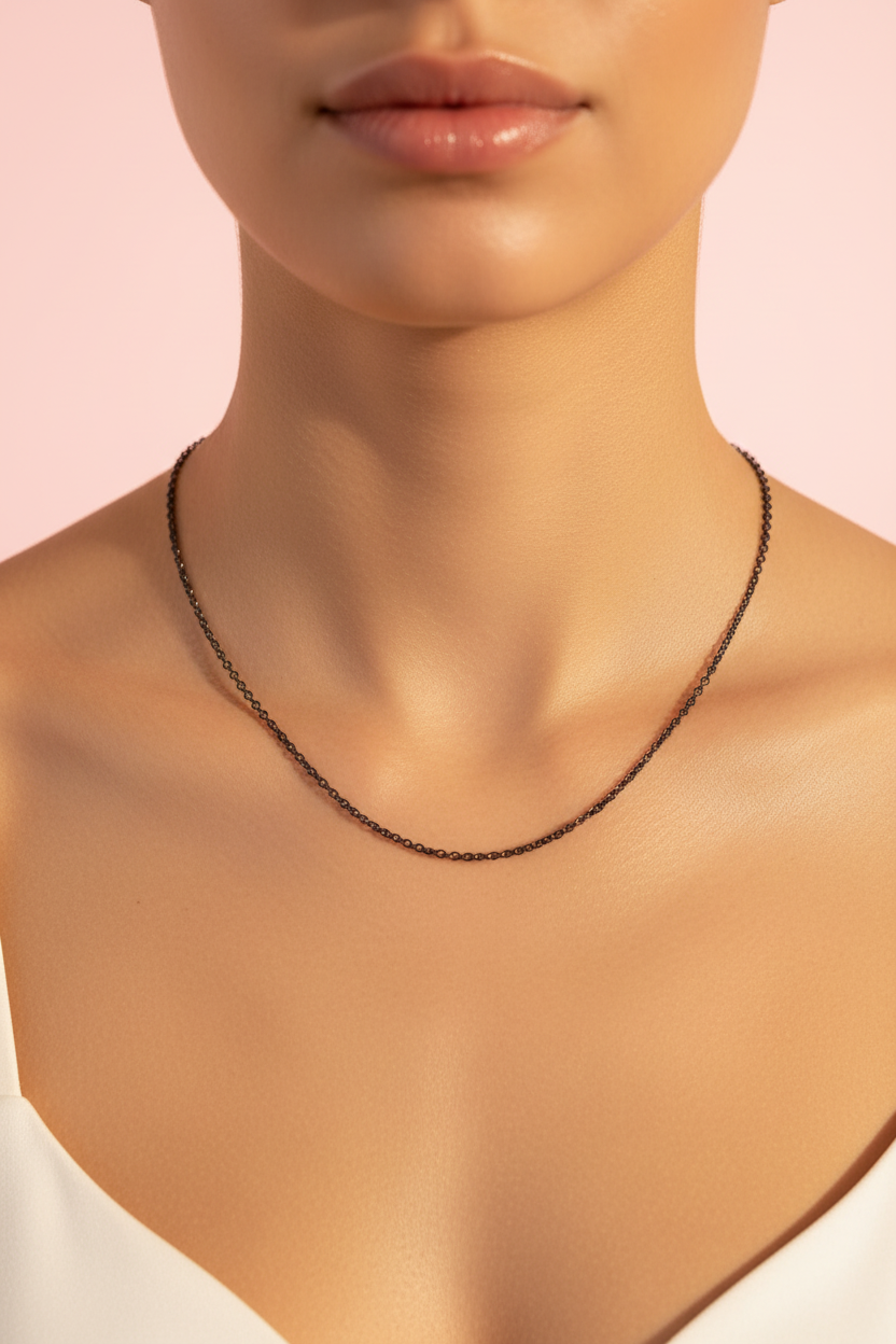 Cable Chain Thin Black