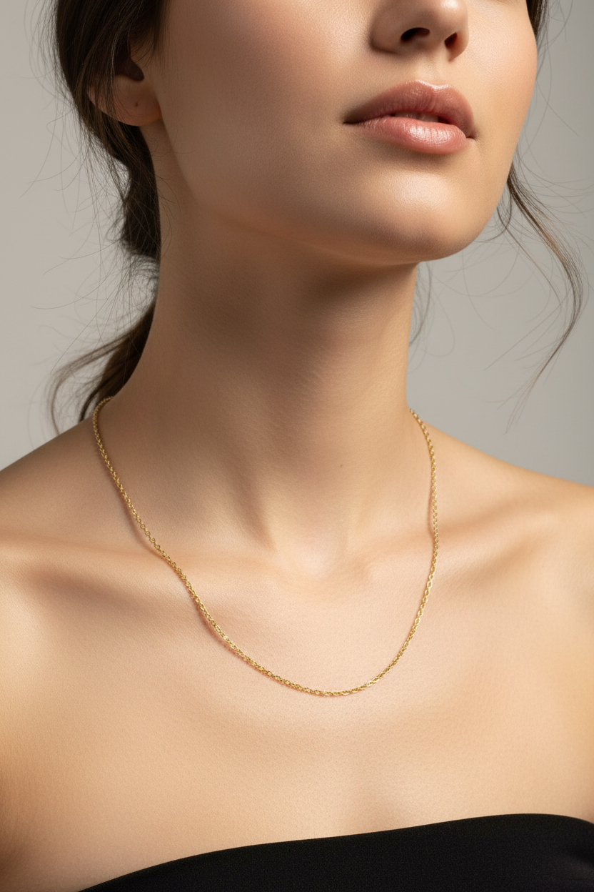 Cable Chain Thin Gold