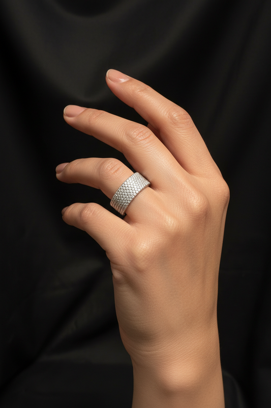 Tita Grande Diamante Ring Silver