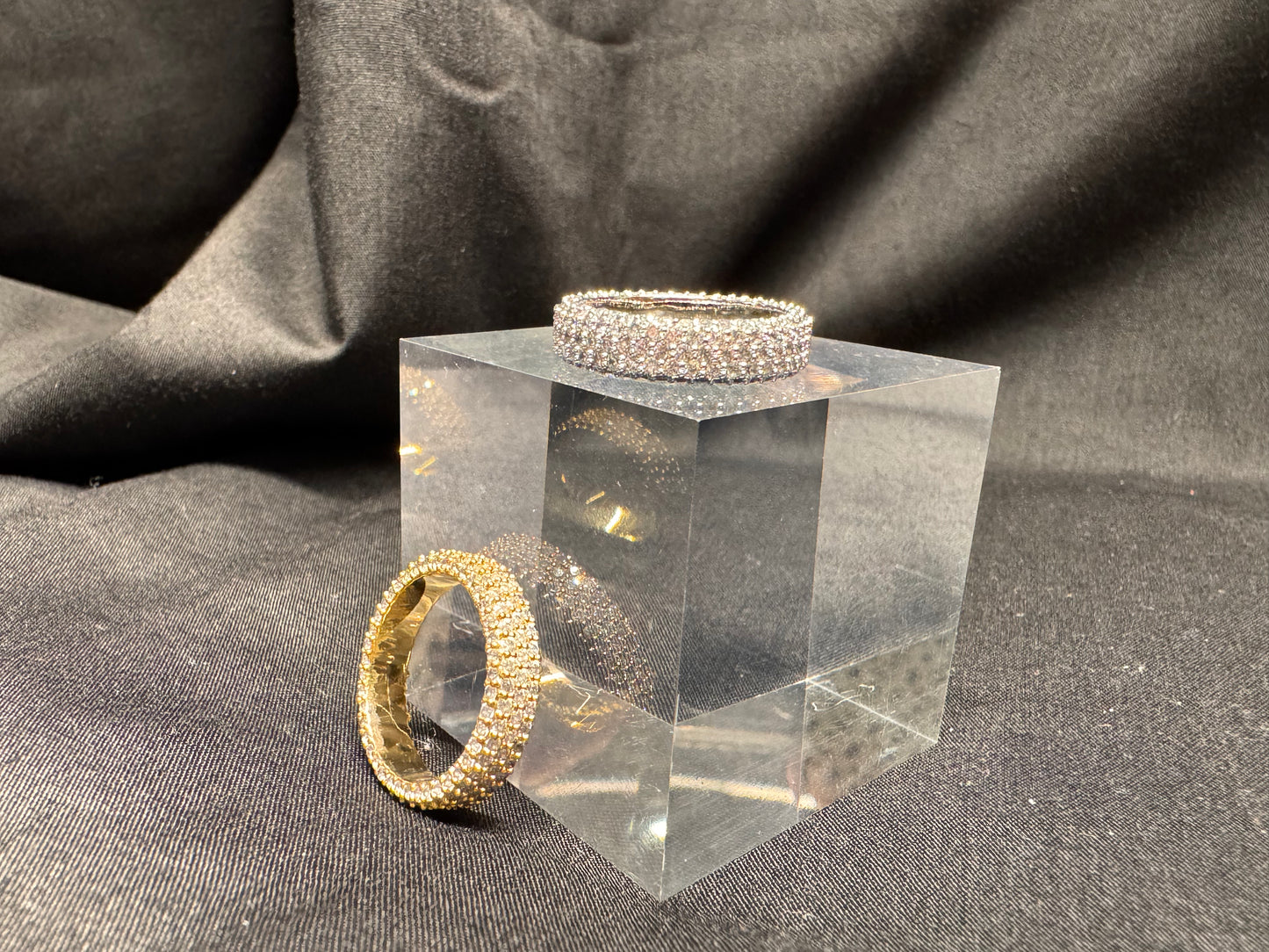 Tita Thin Diamante Ring Silver