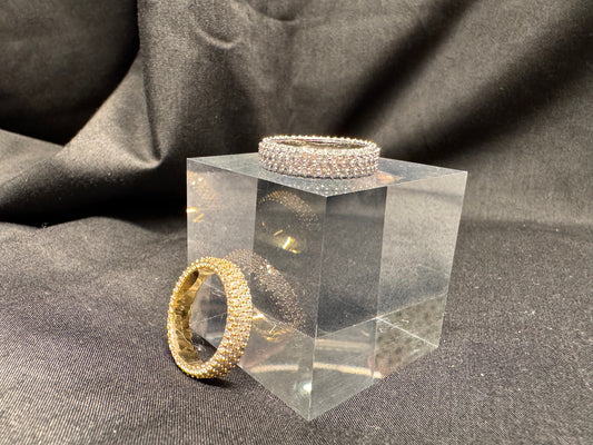 Tita Thin Diamante Ring Silver
