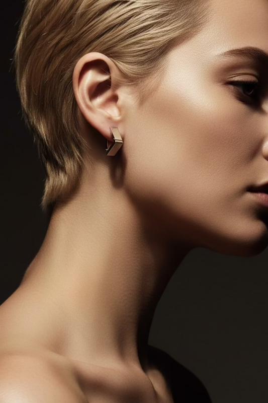Pen Earring in Silver