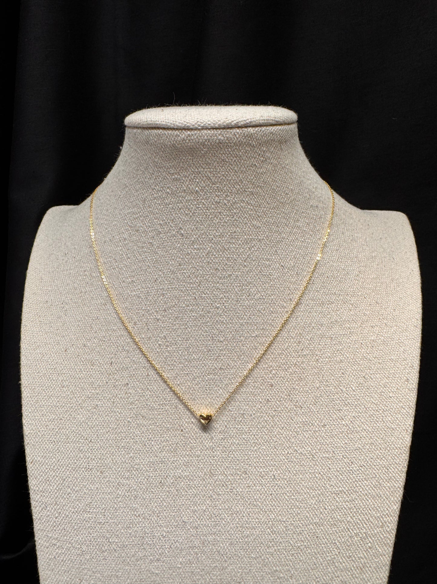 Mini Heart Necklace In Gold