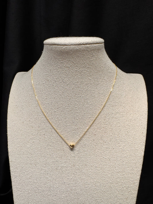 Mini Heart Necklace In Gold
