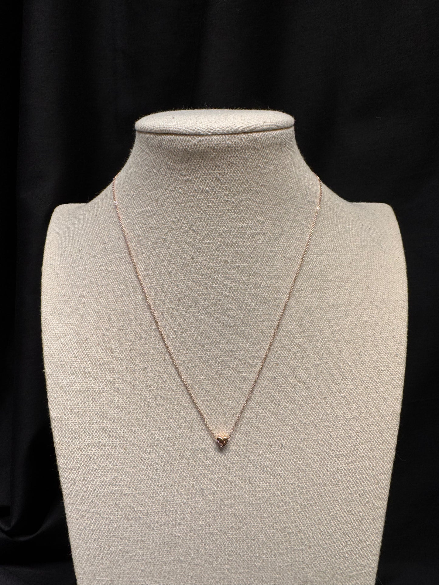 Mini Heart Necklace In Rose Gold
