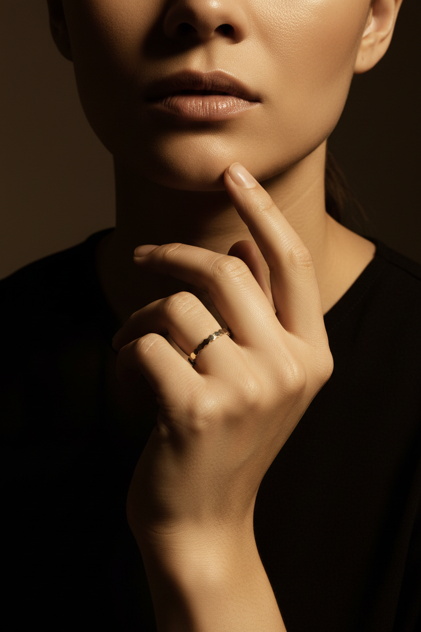 Wave Plain Ring In Sliver