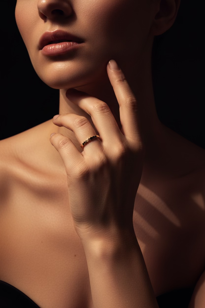 Wave Plain Ring In Rose Gold