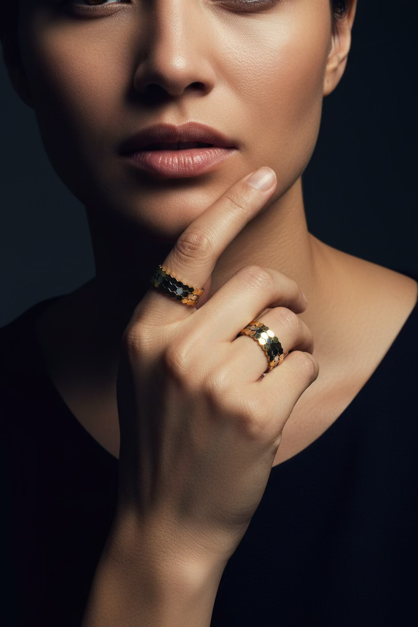 Wave Plain Ring In Gold