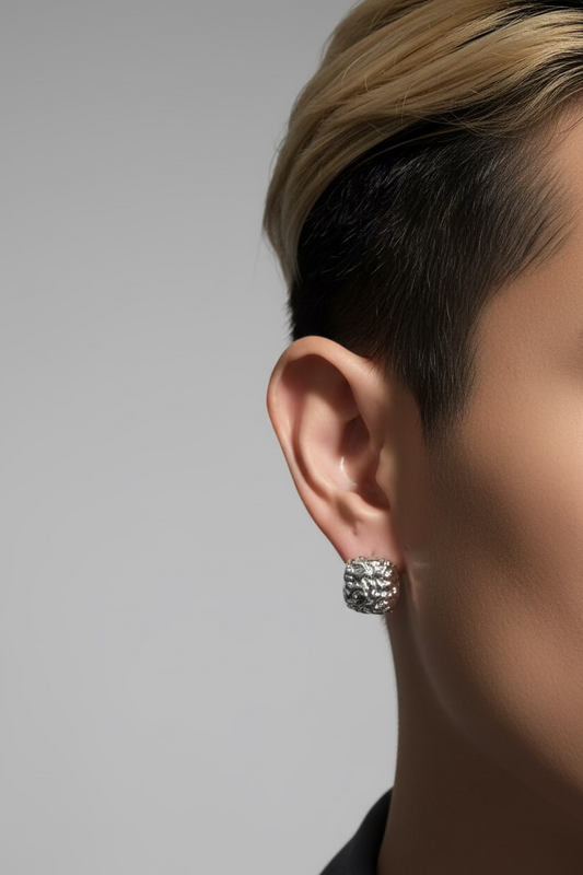 Tempo Clip Earrings Silver