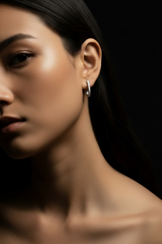 Aero Diamante Earrings in Silver