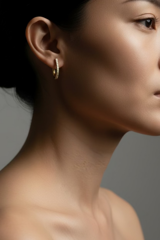 Aero Diamante Earrings in Gold