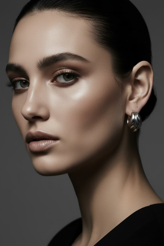 Carriage Earring in Silver