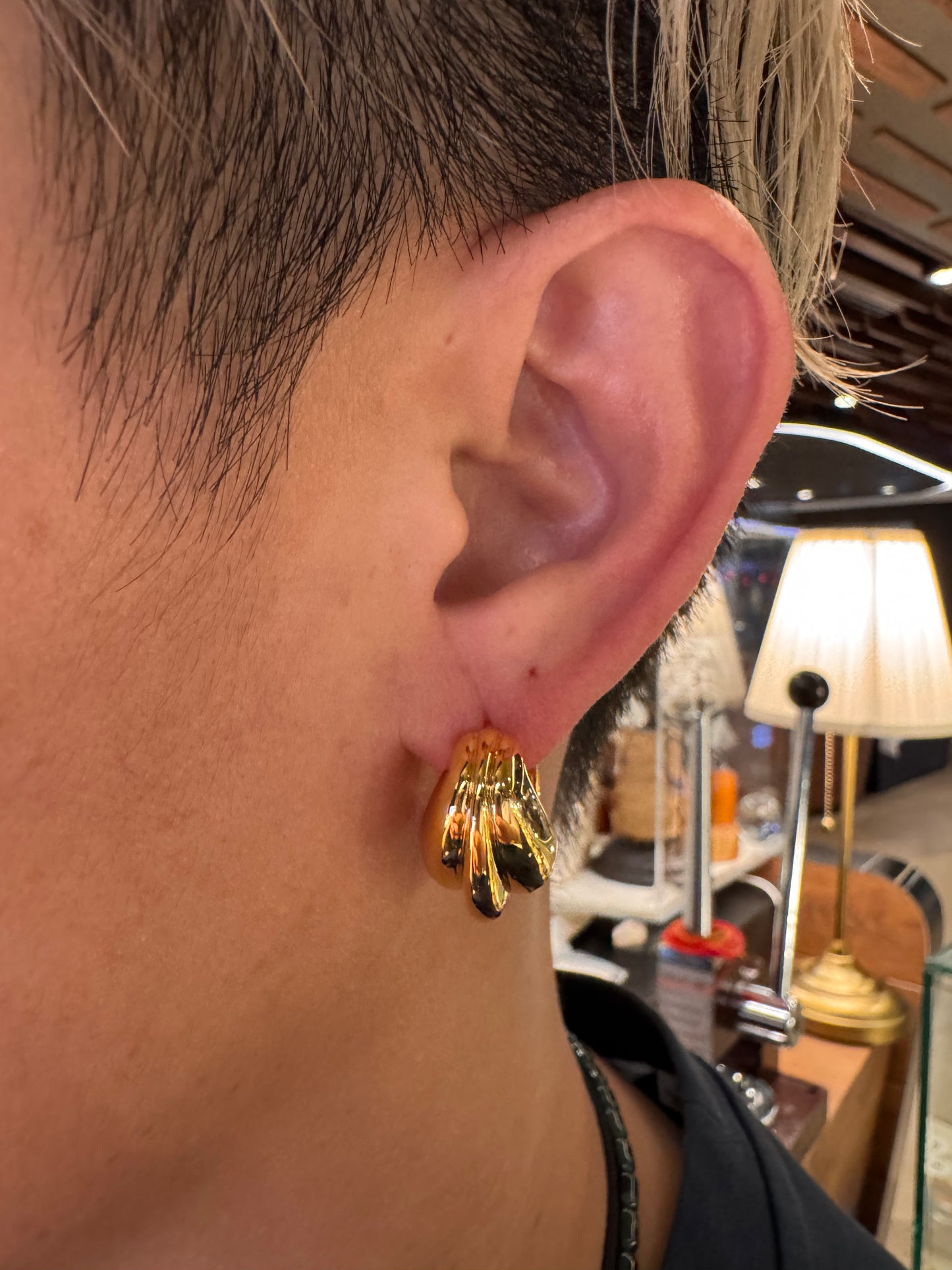 Carriage Earring in Gold