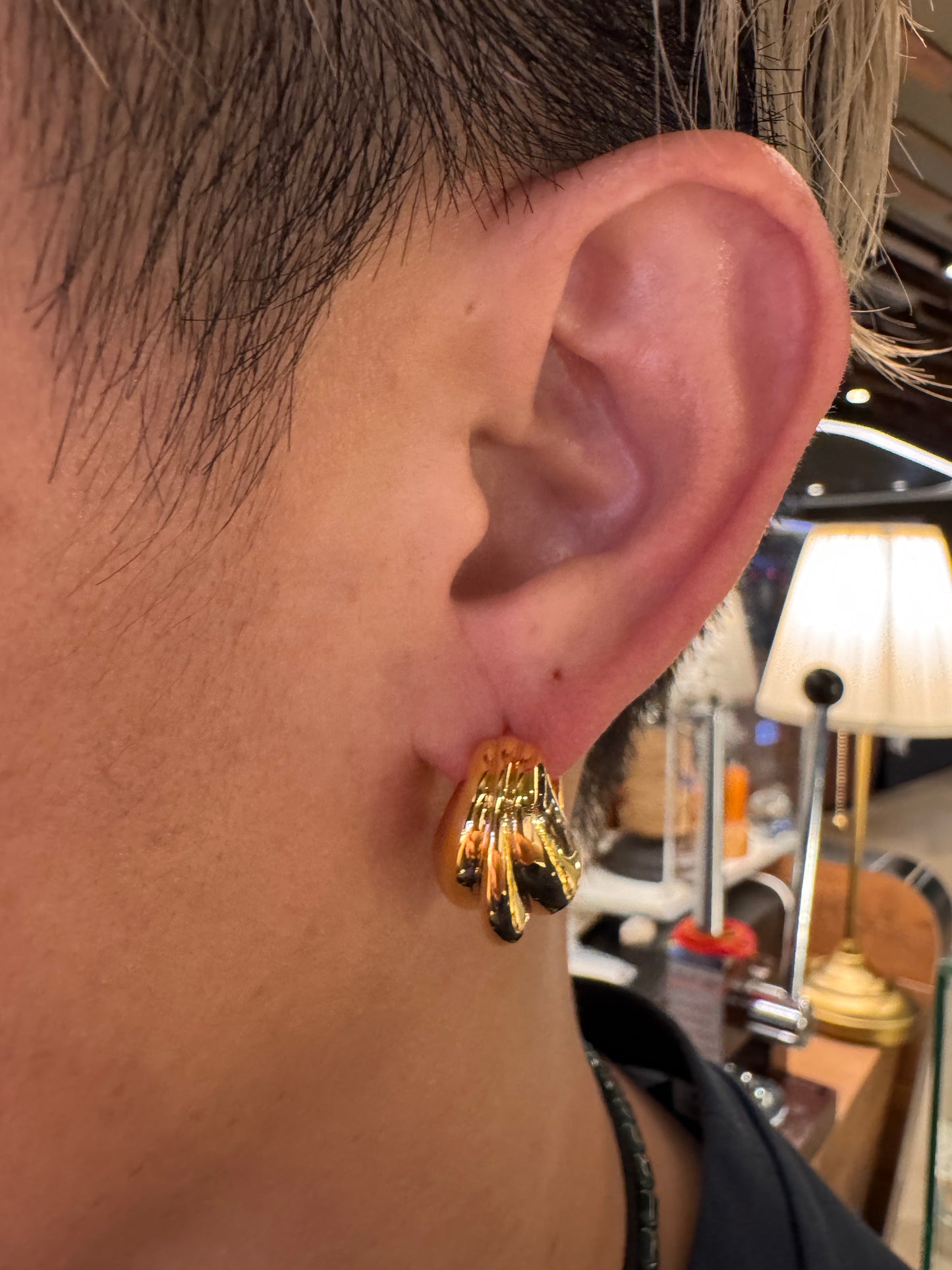Carriage Earring in Silver