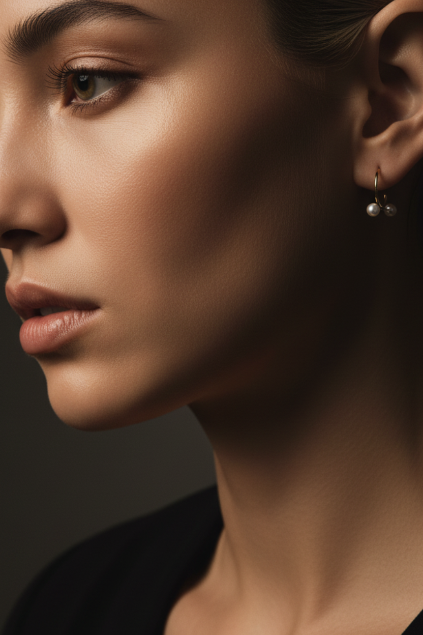 Sami Pearl Earrings in Gold