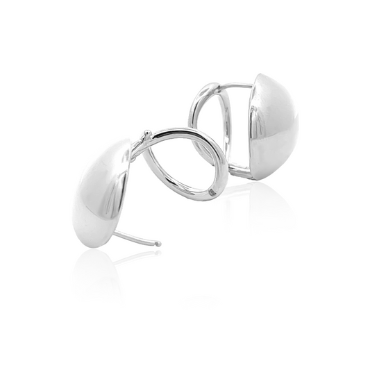 Omega Earrings in Silver
