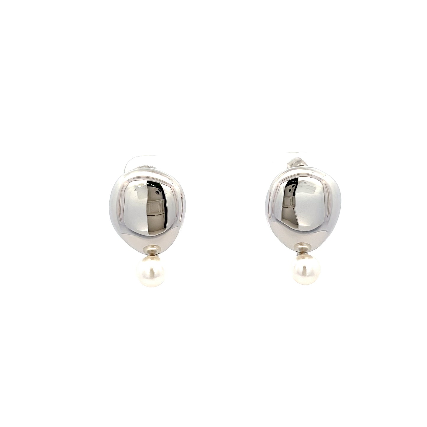 Dew Pearl Earrings In Sliver