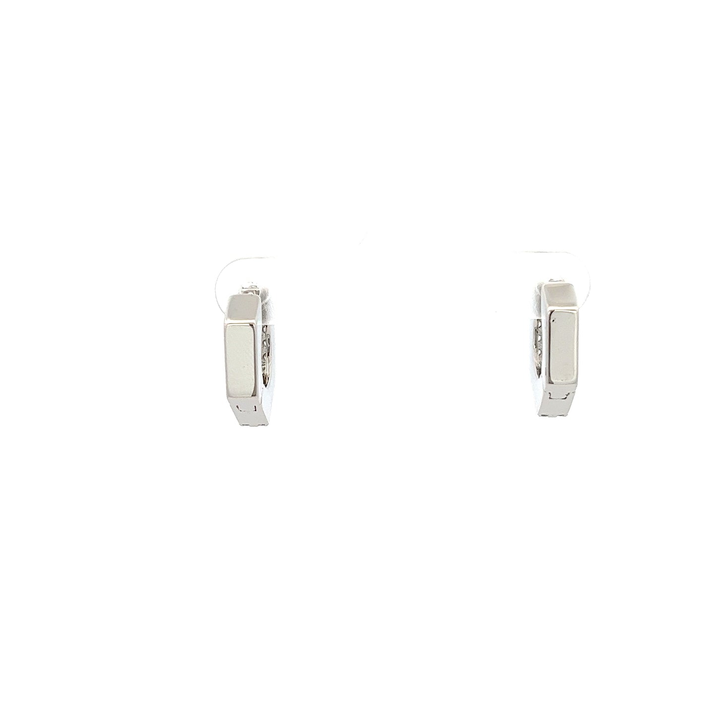 Octo Paved Diamente Huggies In Sliver