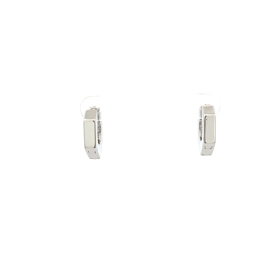 Octo Paved Diamente Huggies In Sliver