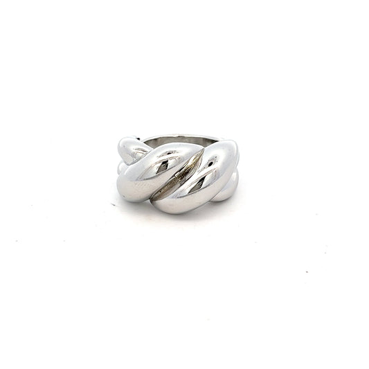 Pleated Ring In Sliver