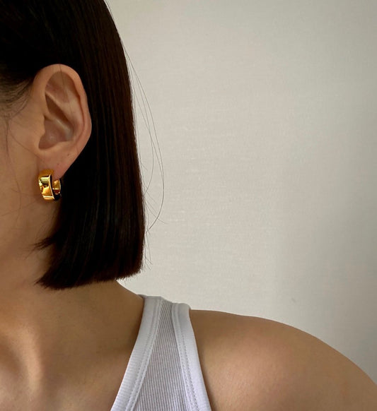 Cogs Earrings in Gold