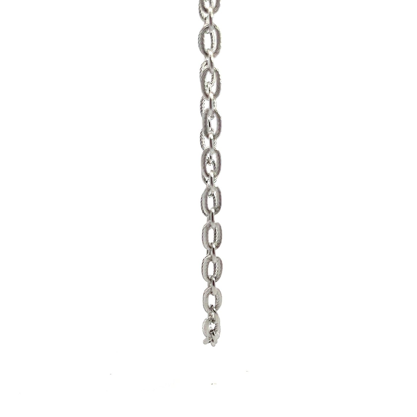 Oval Cut Necklace In Sliver