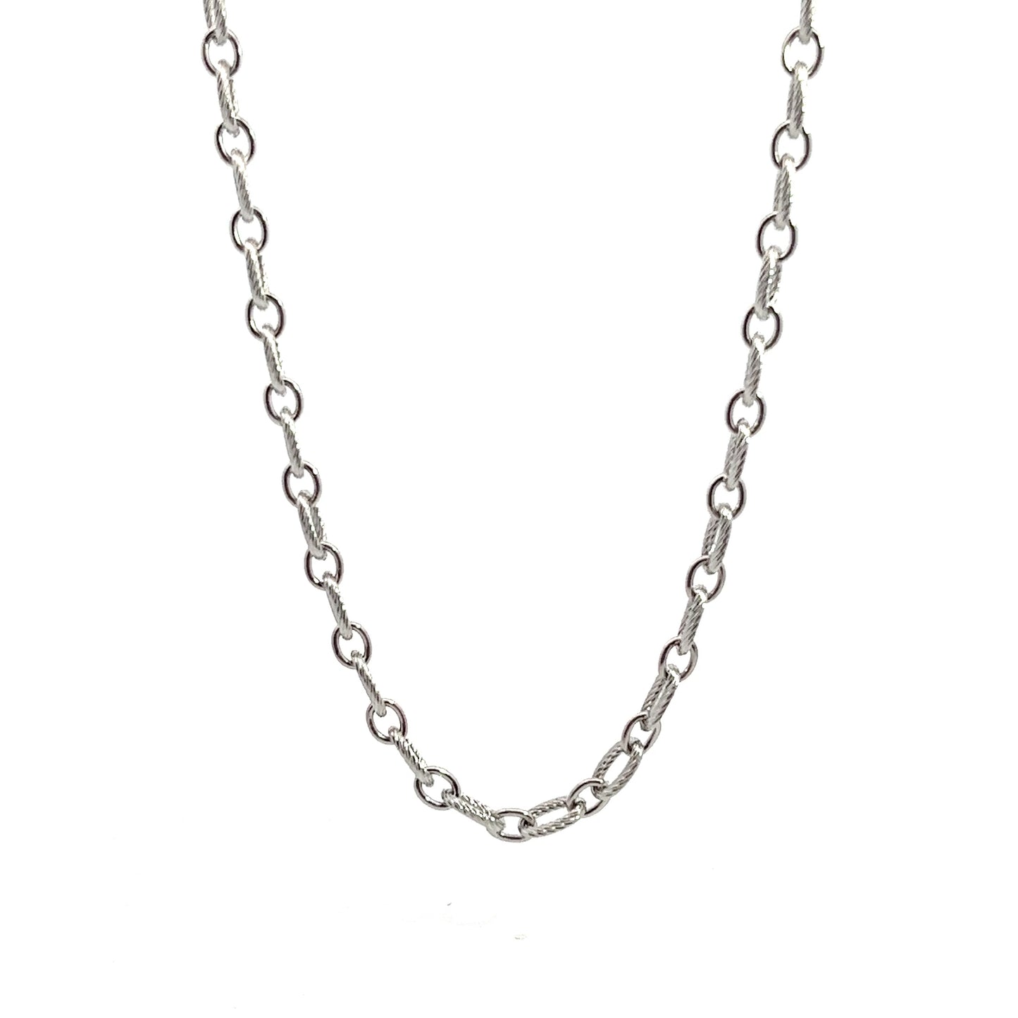 Oval Cut Necklace In Sliver