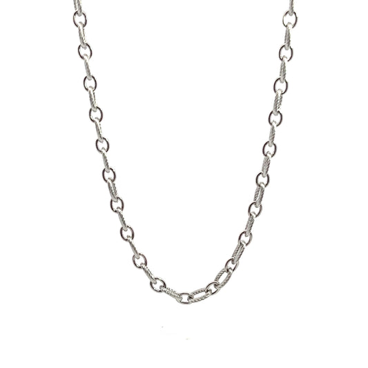 Oval Cut Necklace In Sliver