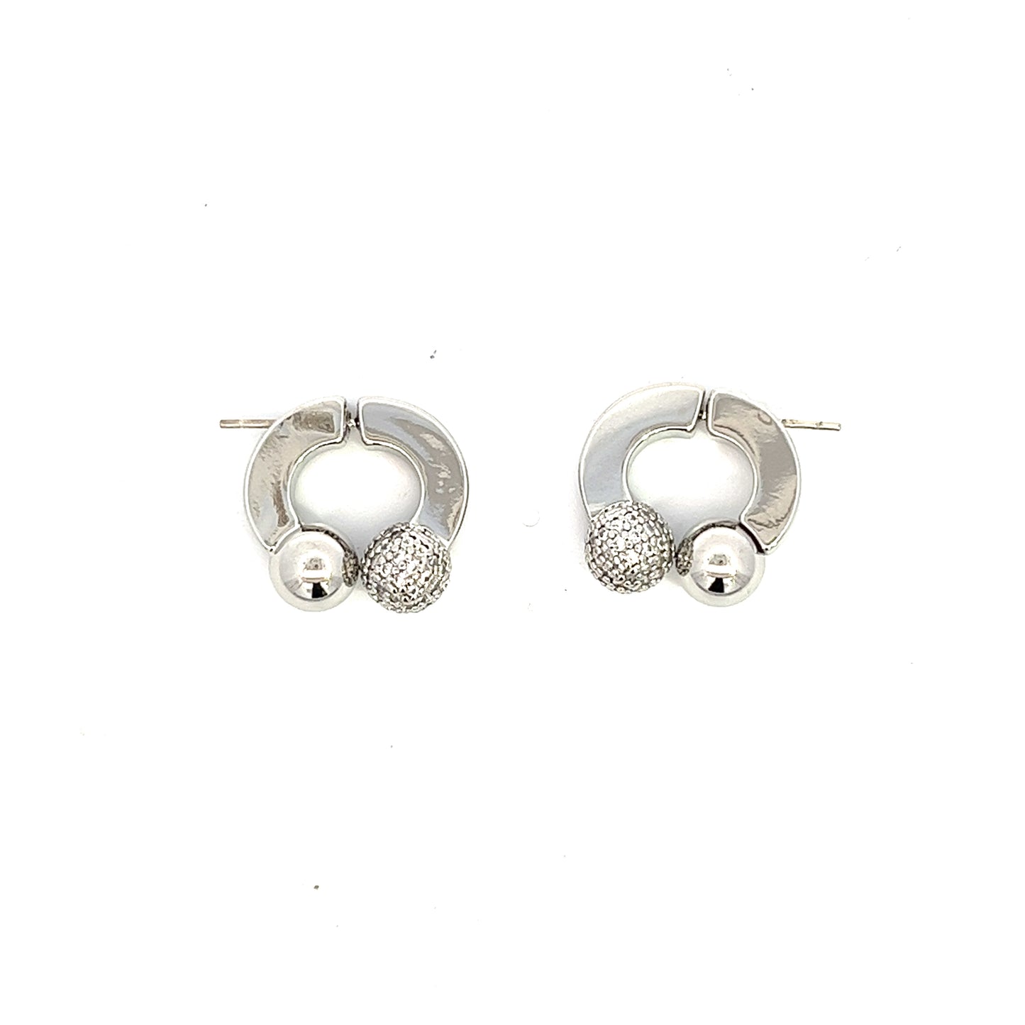 Glist Dos Earrings in Sliver