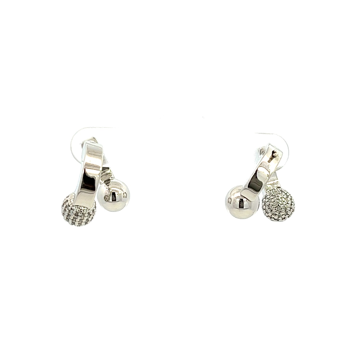 Glist Dos Earrings in Sliver