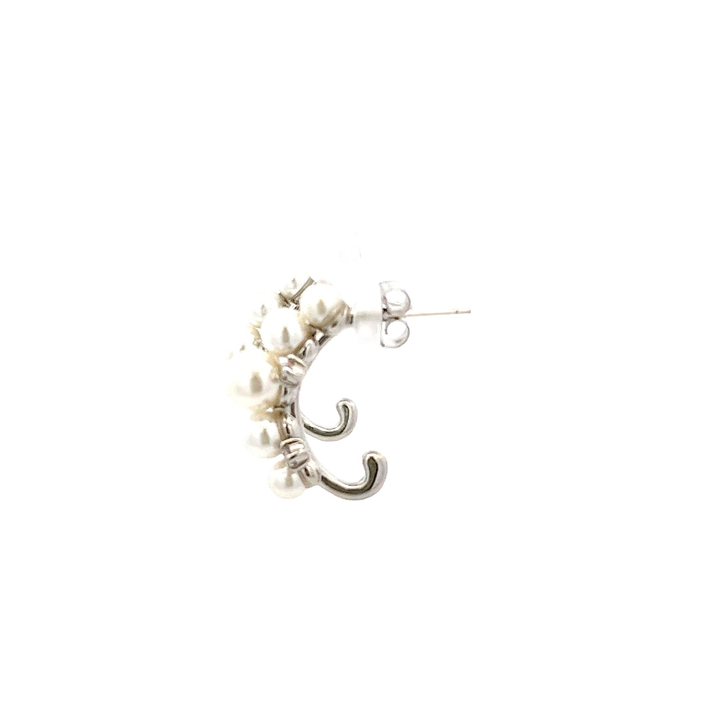Pearls & Stars Earrings in Silver
