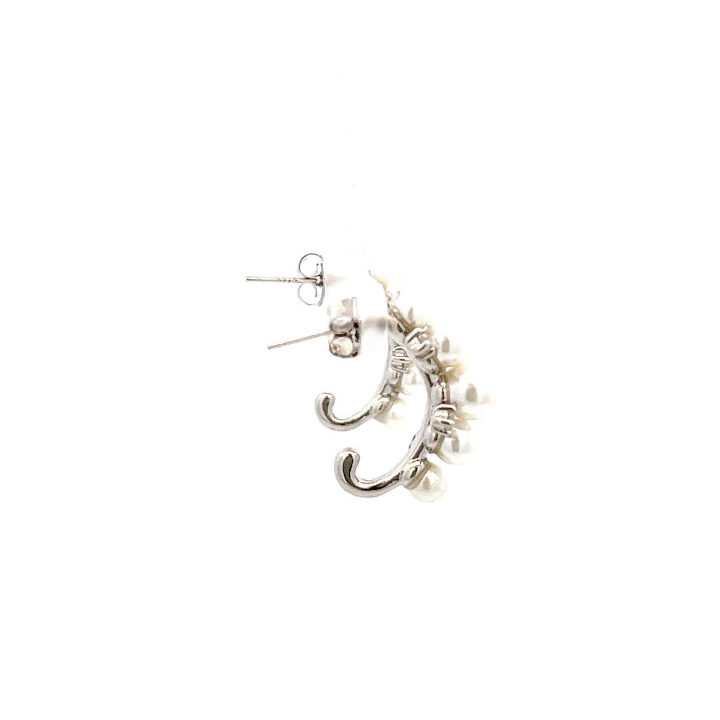 Pearls & Stars Earrings in Silver