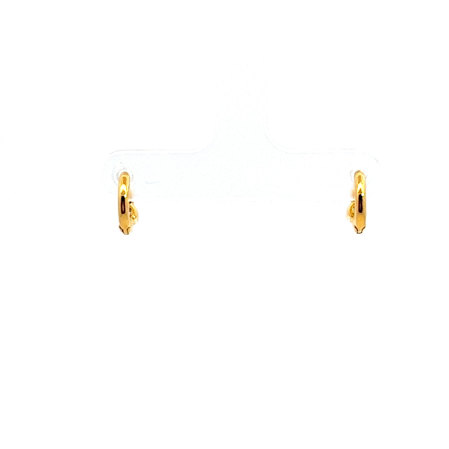 Soli Diamante Huggies Earrings In Gold