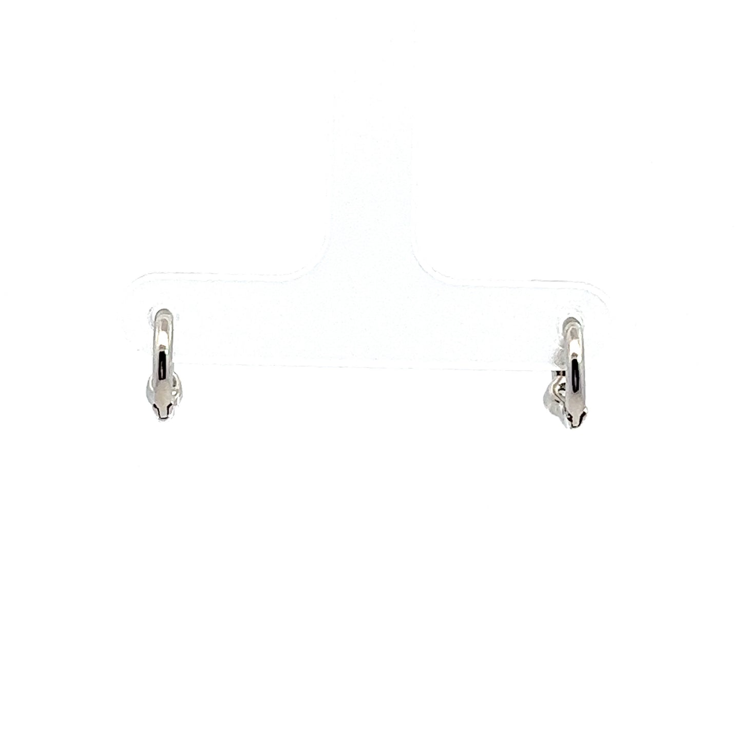 Soli Diamante Huggies Earrings In Sliver
