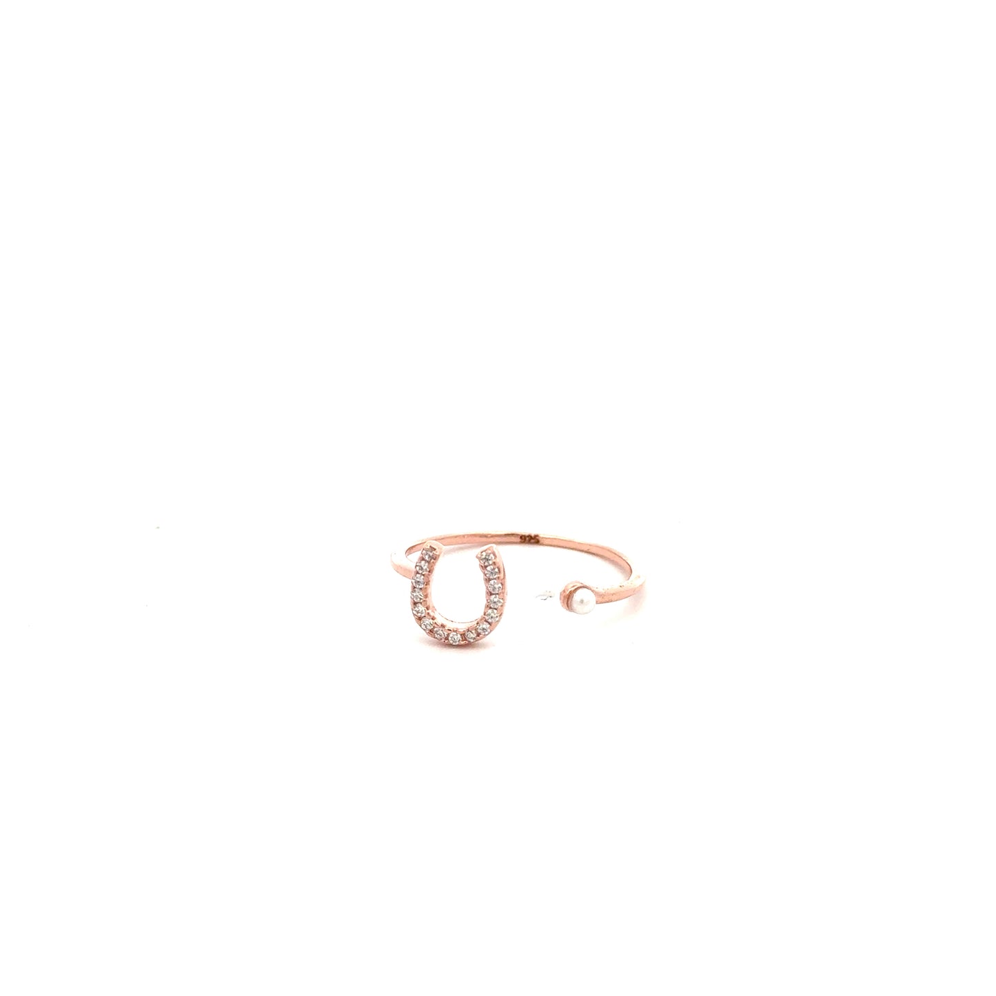 Fine Horse Shoe Ring In Rose Gold
