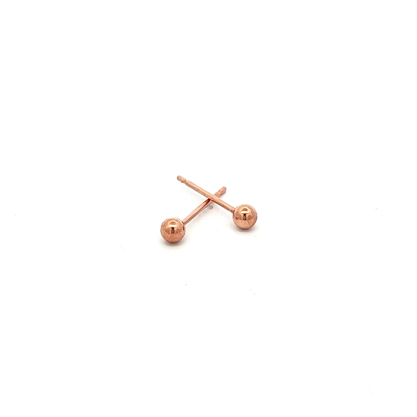 BB Ball Earrings in Rose Gold
