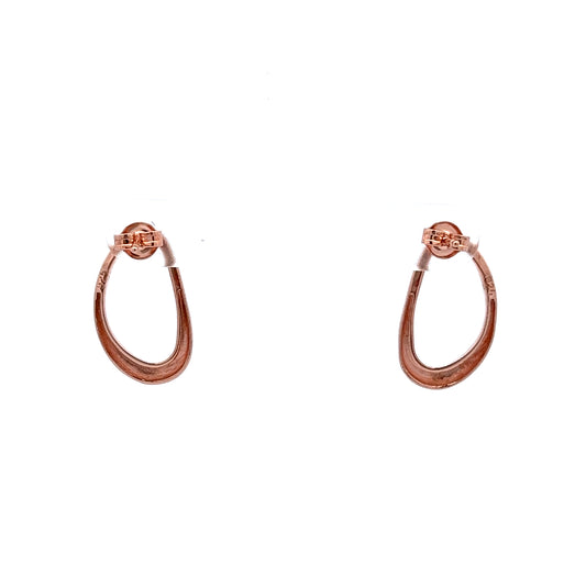 Ova Bean Earrings in Rose Gold