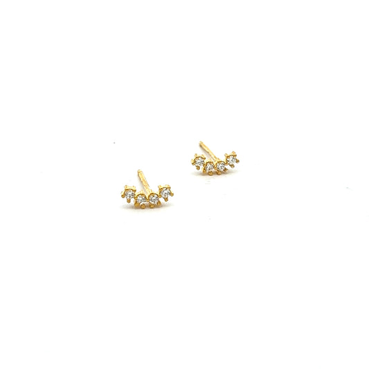 Tri Twist Earrings in Gold