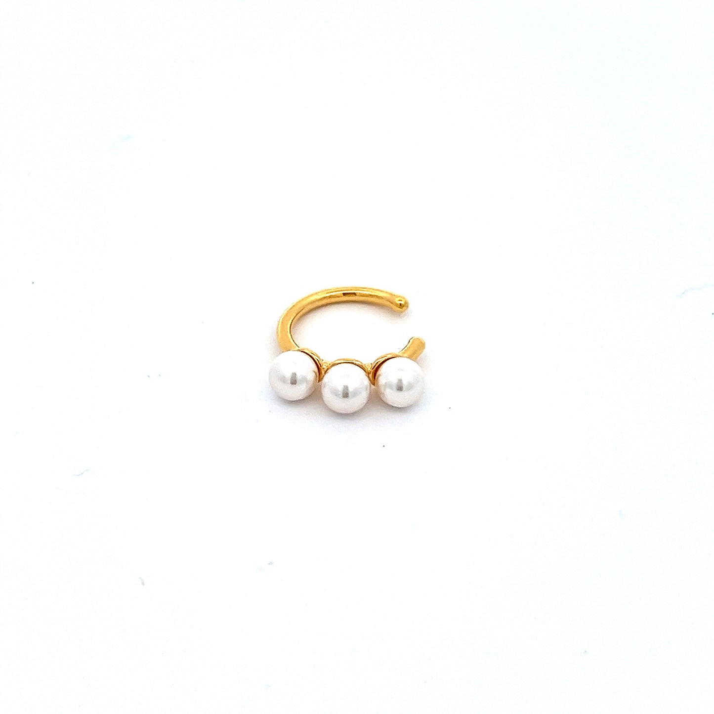 Pearl Trio Cuff in Gold