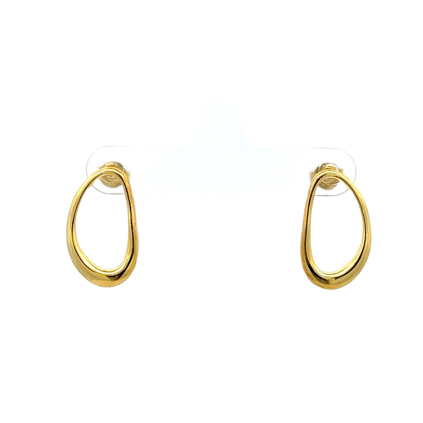 Ova Bean Earrings in Gold