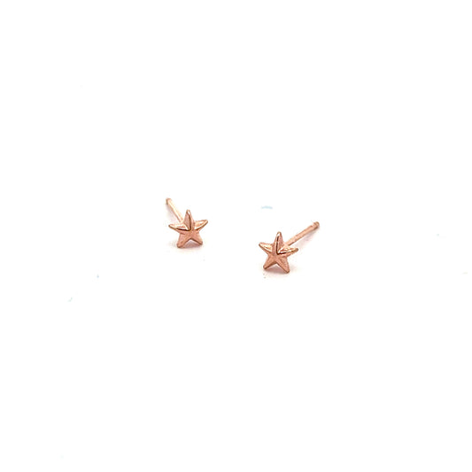 Mini Star Earrings in Rose Gold